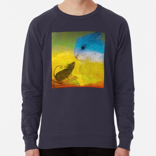 yellow pink sweatshirt