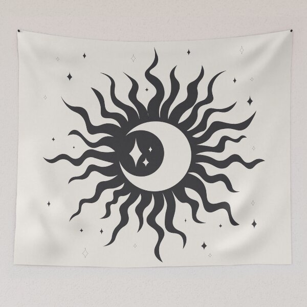 Item preview, Sun, Moon and Stars (Light, Black and White) designed and sold by illhustration.