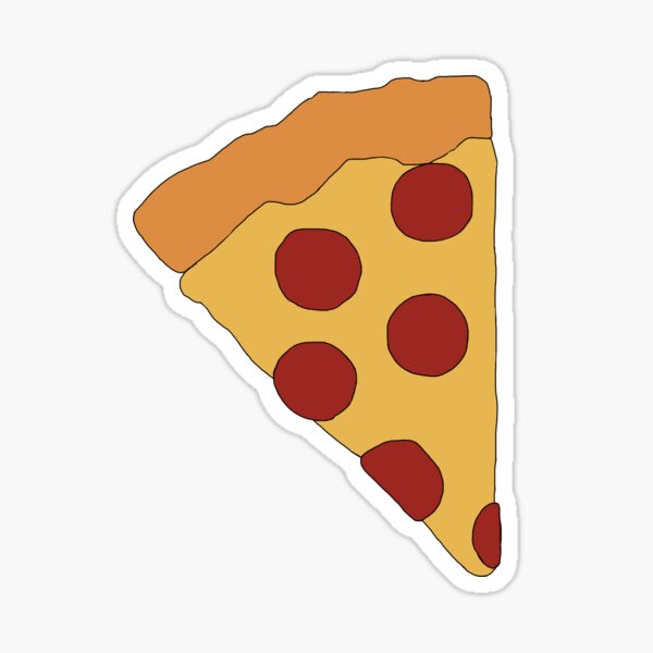 Pizza Classic Round Sticker Smiley Pizza Poster Emoji