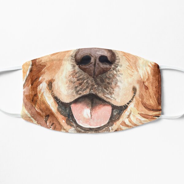 Golden Retriever Face Flat Mask