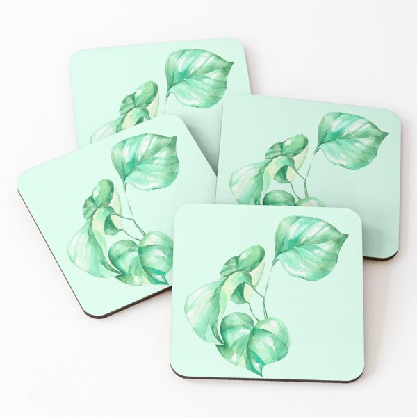 Item preview, Green watercolor leaves sticker - home plants designed and sold by sentimentalica.