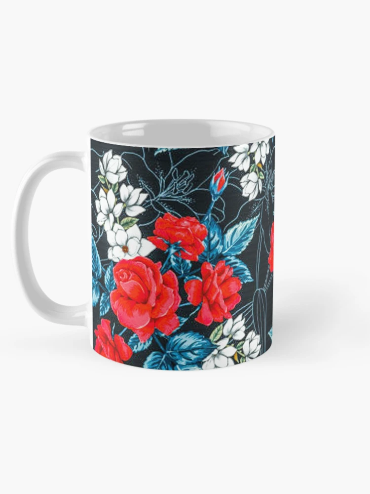 Thumbnail 5 of 6, Coffee Mug, Red Roses Pattern designed and sold by Unique-Tees.