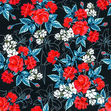Artwork thumbnail, Red Roses Pattern by Unique-Tees