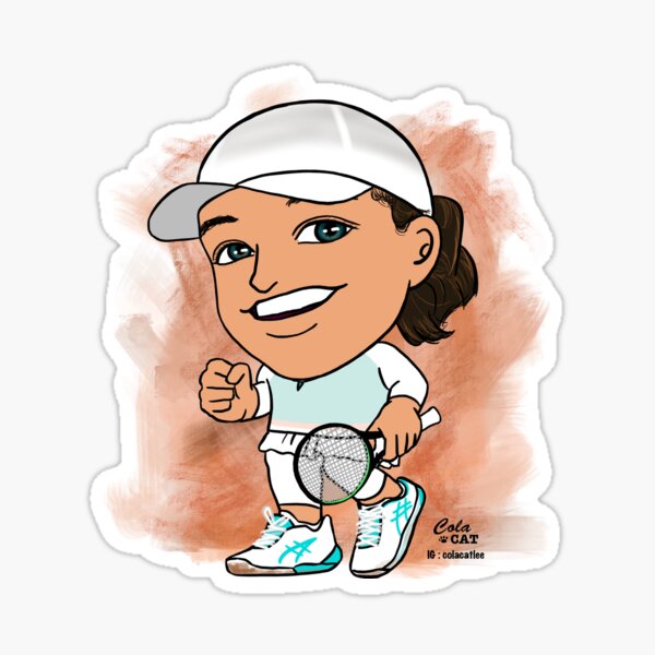 "Iga Swiatek" Sticker for Sale by Colacatlee | Redbubble