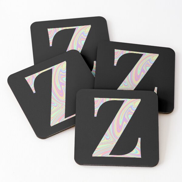 Item preview, Letter Z Holographic Liquid Marble Effect Rainbow Alphabet designed and sold by Sour Soul.