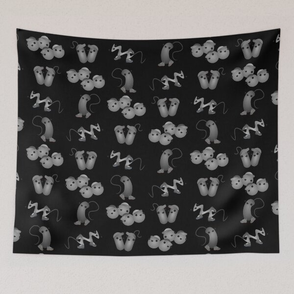 Item preview, Bacteria buddies in black and white designed and sold by Midna.
