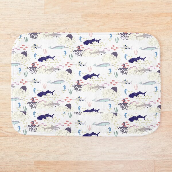 Item preview, Ocean Bathmat - Under The Sea designed and sold by guzzoclothing.