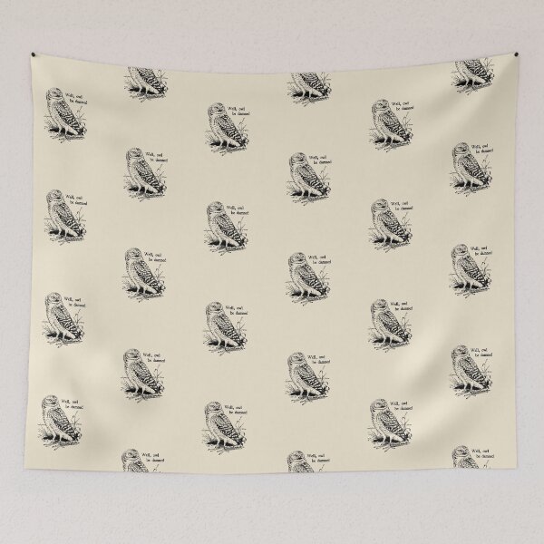 Item preview, Well, Owl be Damned - Funny and Cute Owl Pun Shirt designed and sold by Anthrocosmos.