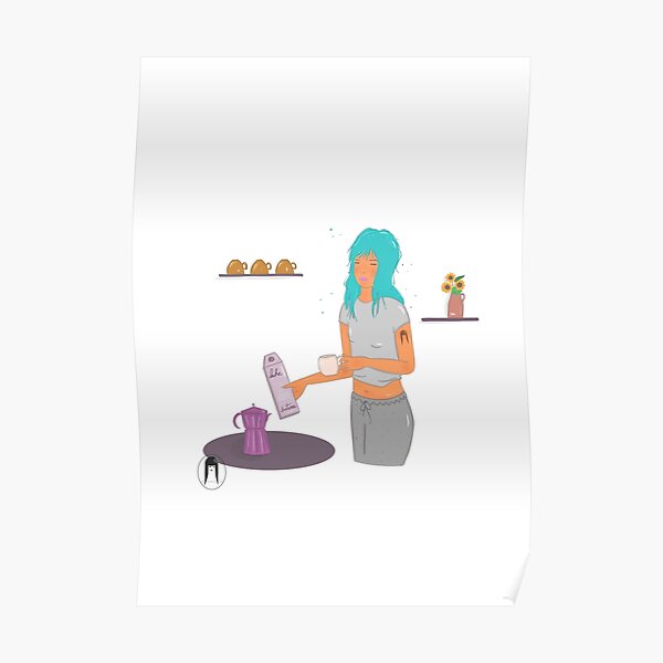Sleeping coffee Poster