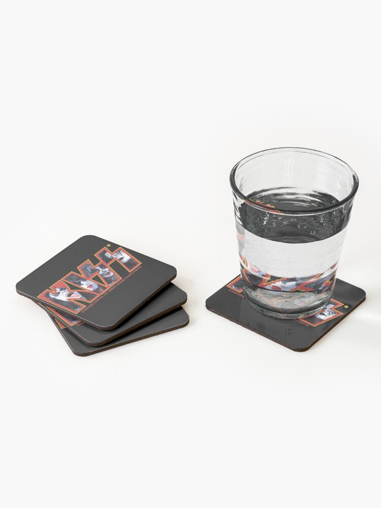 Alternate view of KISS Vintage Band Design Coasters (Set of 4)