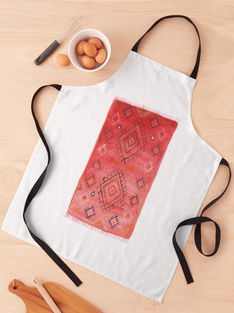 Thumbnail 1 von 6, Schürze, Red moroccan Rug designt und verkauft von CarolinBentbib.