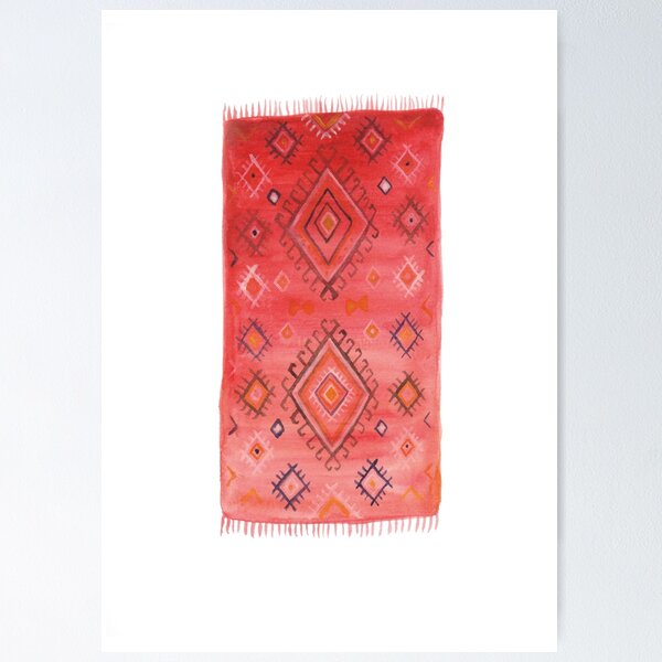 Artikelvorschau, Red moroccan Rug entworfen und verkauft von Carolin Bentbib.