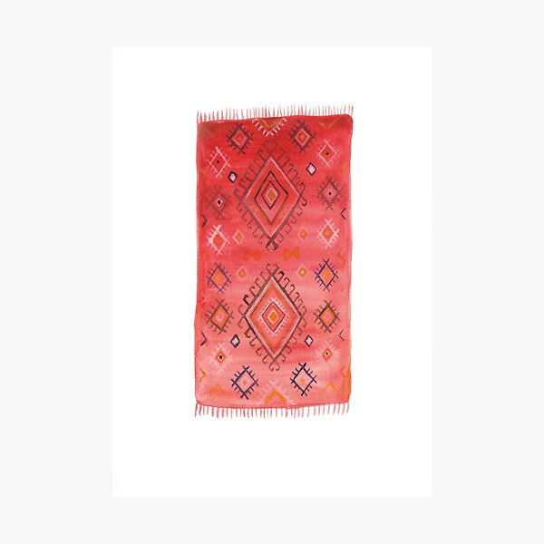 Item preview, Red moroccan rug designed and sold by Carolin Bentbib.