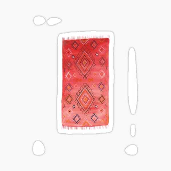 Item preview, Red moroccan rug designed and sold by Carolin Bentbib.