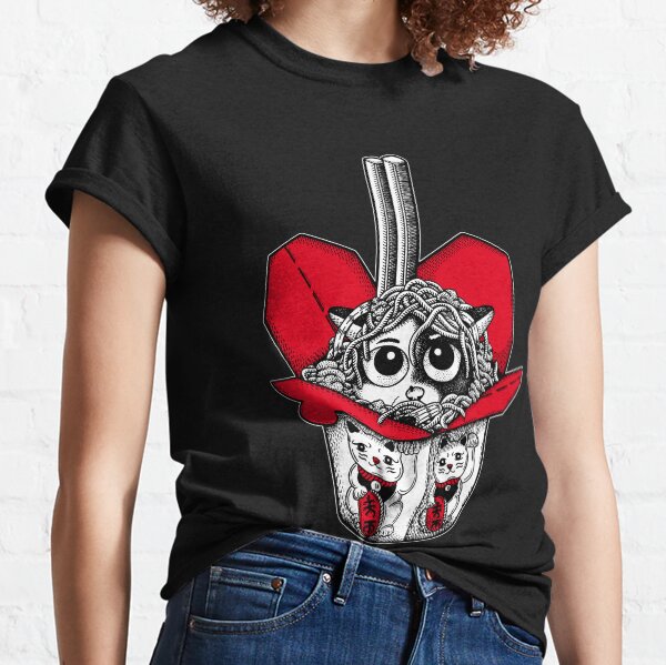 Glückliche Katzennudelbox Classic T-Shirt