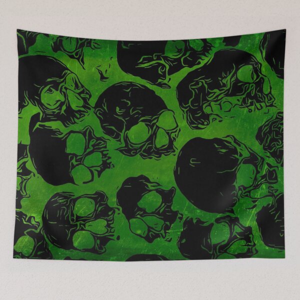 Item preview, Green grunge skull stack. designed and sold by DotorEaon.