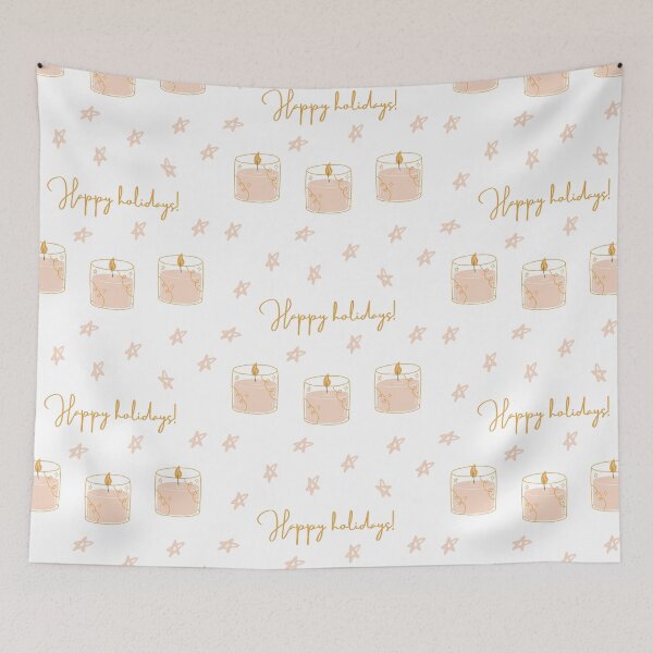 Item preview, Happy Holidays - Pink and Gold Christmas Design designed and sold by creativeloft.