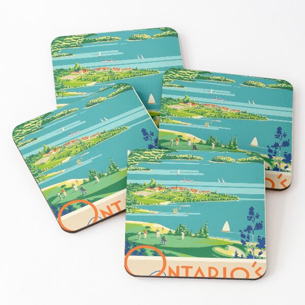 Item preview, Vintage Travel Poster: Ontario's Lakelands designed and sold by Vintage Vibes.