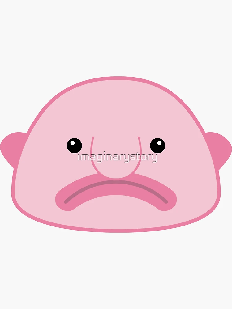 Pink blobfish, pixel art character isolated on white background. 8 bit  funny meme ugly fish icon. Old school vintage retro slot machine/video game  graphics. Deep ocean water animal logotype. Stock Vector