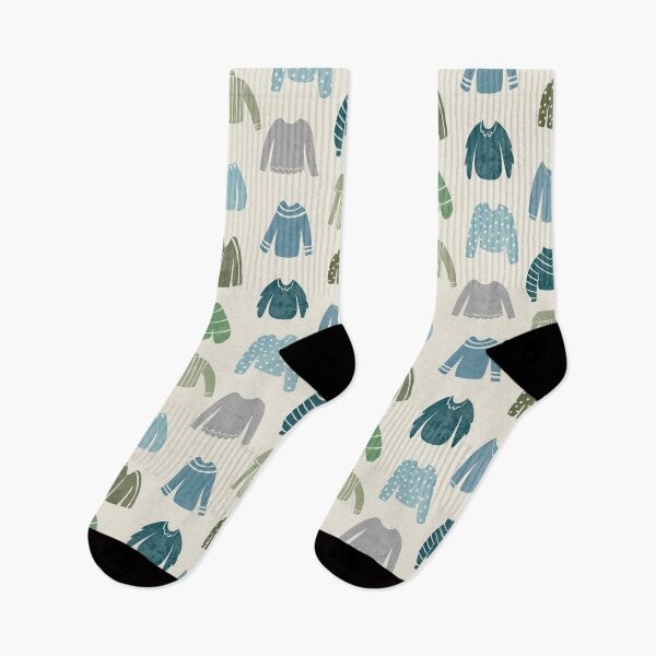 Item preview, Sweater weather! Cute pattern for fall and winter - blue green light designed and sold by PawlickinDog.