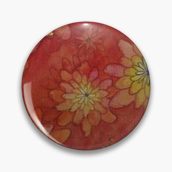 Item preview, chrysanthemum watercolor patern designed and sold by rysunki-malunki.