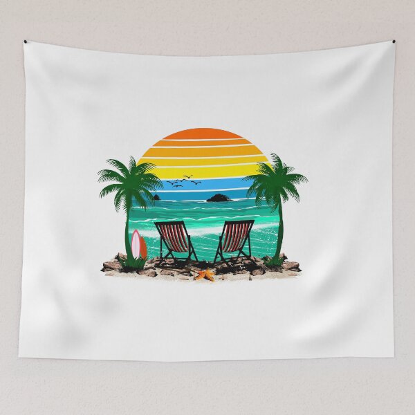 Item preview, Retro Color Beach Holiday designed and sold by design4tees.