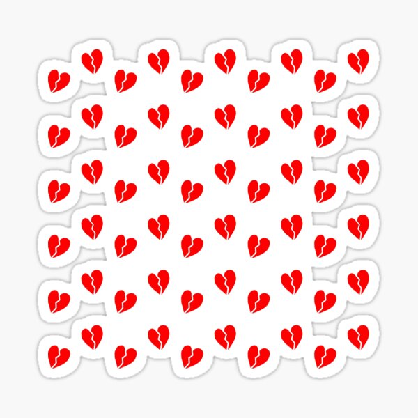 Broken Heart Pattern Sticker