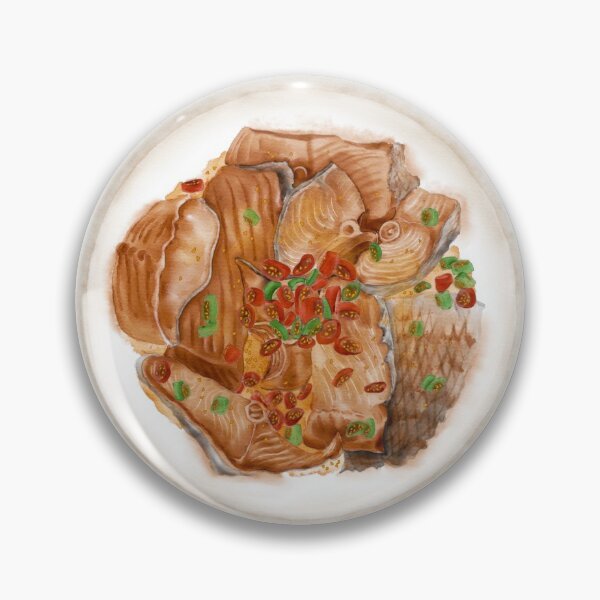 Item preview, Watercolor Illustration of Chinese Cuisine - Xiangxi Sour Fish | 湘西醋鱼 designed and sold by iswenyi.