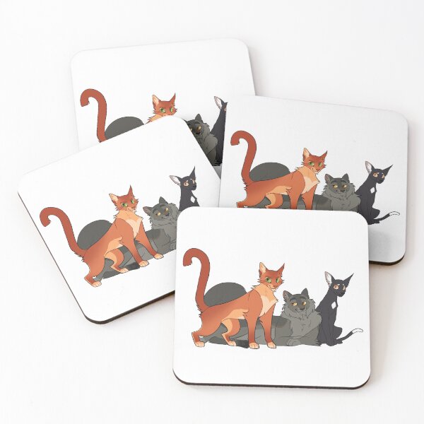 Item preview, Warriors Trio Firestar Graystripe Ravenpaw Sticker designed and sold by Pebblespeck.