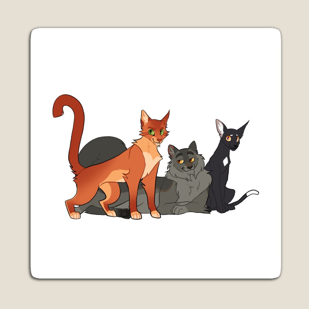 Ravenpaw, Firepaw & Greypaw (Warrior Cats) Sticker by MoonDaneka