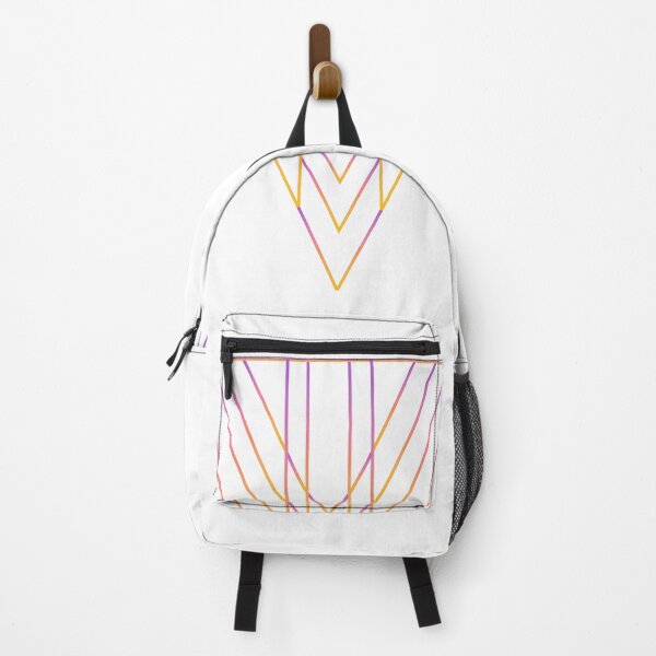 Item preview, Orange pink triangle linear abstract geo designed and sold by Carolina Salazar.