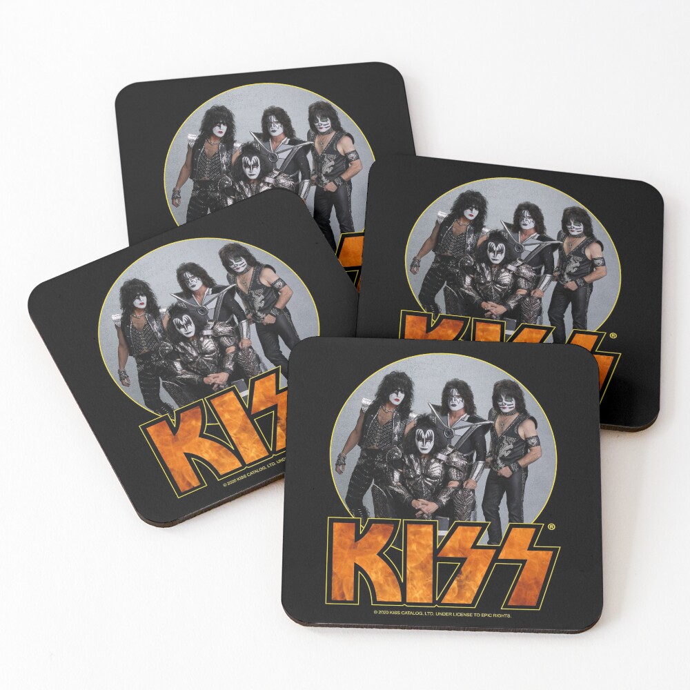 KISS Vintage Band Design Coasters (Set of 4)