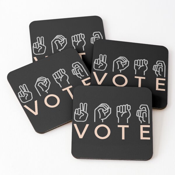 Item preview, VOTE - Sign Language - Earth Tnne Text designed and sold by miTeless seDign.