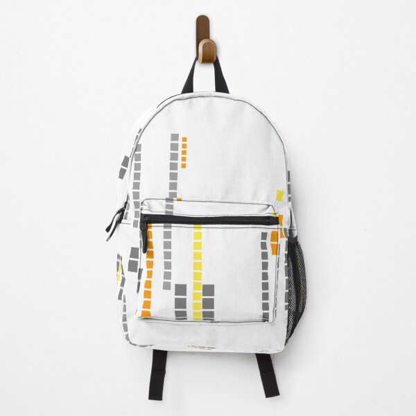 Item preview, Geometric Pixel pattern orange gray designed and sold by Carolina Salazar.