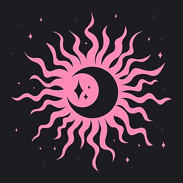 Pink) Sun, Moon and Stars