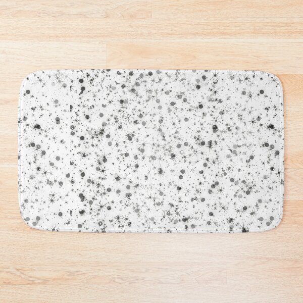 Item preview, black and white watercolor splash paint abstract illustrationwith stars designed and sold by NikaAstra.