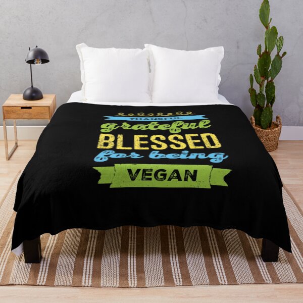 Item preview, Vegan Thanksgiving, Thankful, Grateful Blessed for Being Vegan designed and sold by Mandala108.