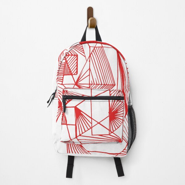 Item preview, Red Geometric abstract lineart designed and sold by Carolina Salazar.