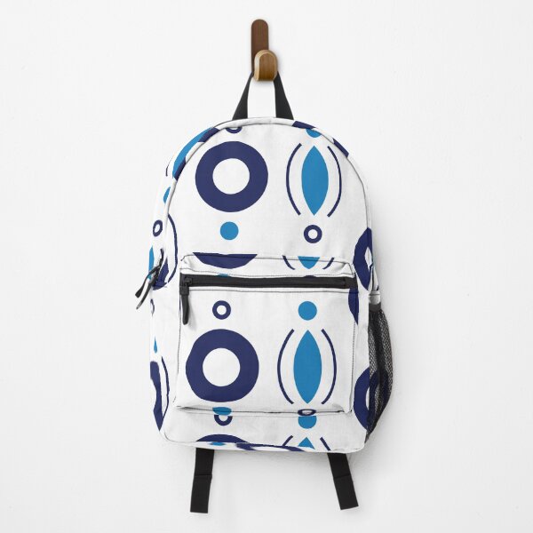 Item preview, Rings & Beads Geometric Pattern – Blue designed and sold by RoguePatterns.