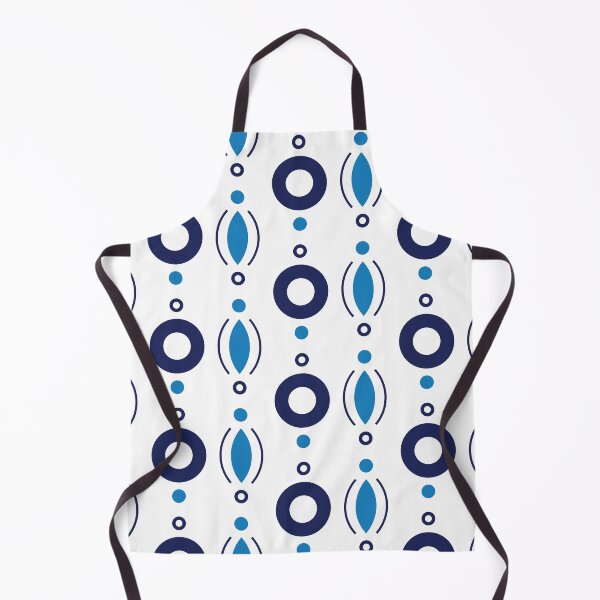 Item preview, Rings & Beads Geometric Pattern – Blue designed and sold by RoguePatterns.