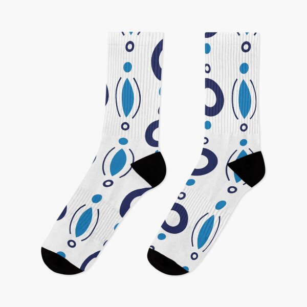 Item preview, Rings & Beads Geometric Pattern – Blue designed and sold by RoguePatterns.