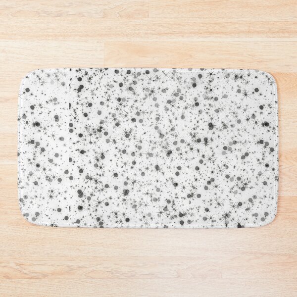 Item preview, black and white watercolor splash paint abstract illustrationwith stars designed and sold by NikaAstra.