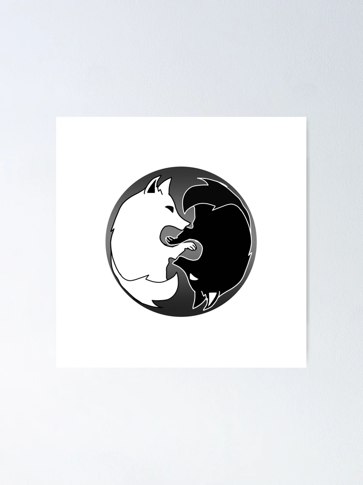 Fox Therian Ying Yang Picture Frame