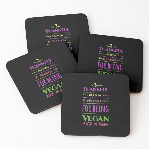 Item preview, Vegan Thanksgiving, Thankful, Grateful Blessed for Being Vegan designed and sold by Mandala108.