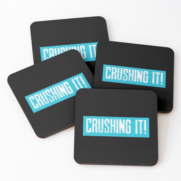 Item preview, Crushing it! Blue and white, distressed text designed and sold by JellyBeenzz.