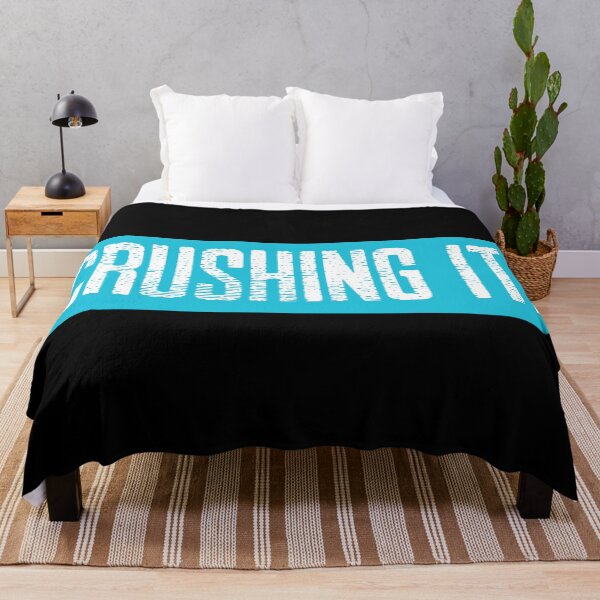 Item preview, Crushing it! Blue and white, distressed text designed and sold by JellyBeenzz.