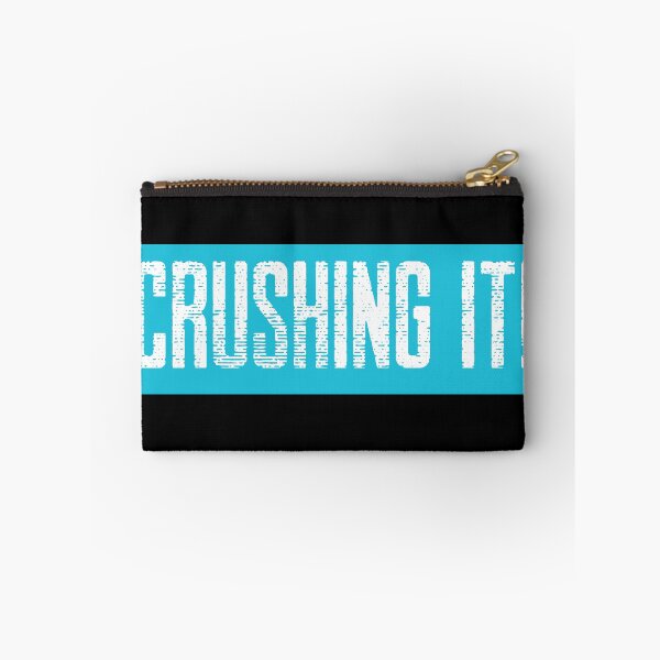 Item preview, Crushing it! Blue and white, distressed text designed and sold by JellyBeenzz.