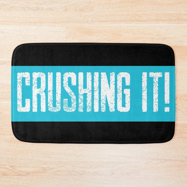Item preview, Crushing it! Blue and white, distressed text designed and sold by JellyBeenzz.