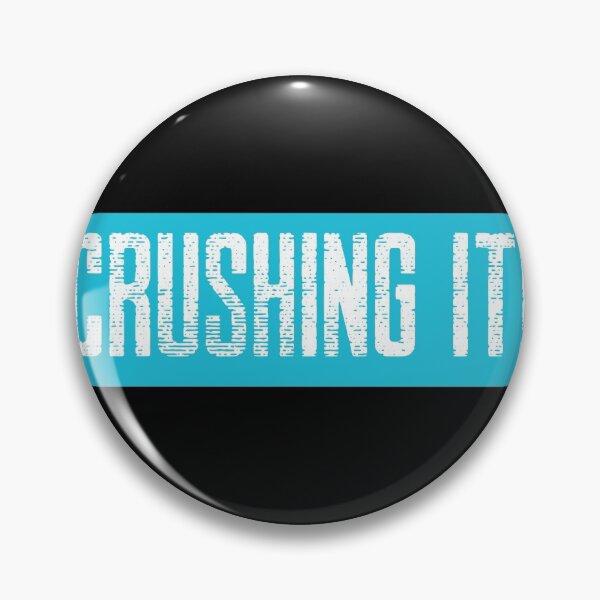 Item preview, Crushing it! Blue and white, distressed text designed and sold by JellyBeenzz.