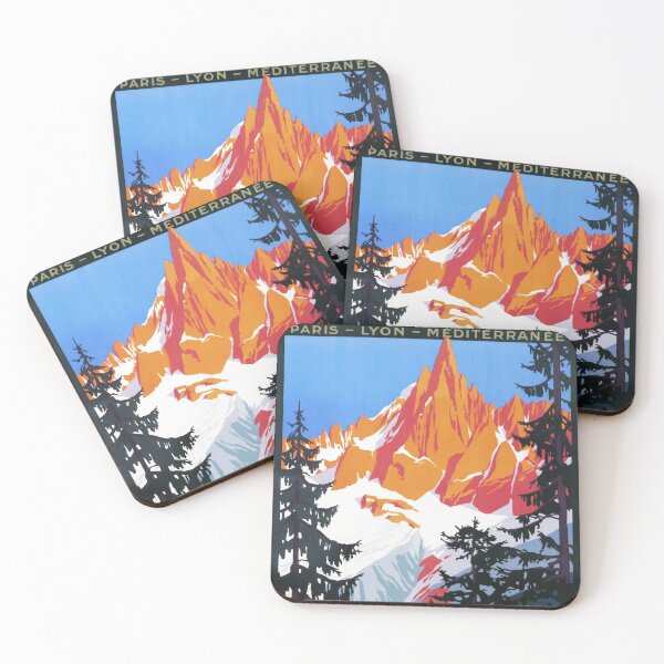 Item preview, MONT BLANC and L' AIGUILLE MOUNTAINS Automobiles Excursions 1924 French Vintage Travel  designed and sold by retroposters.
